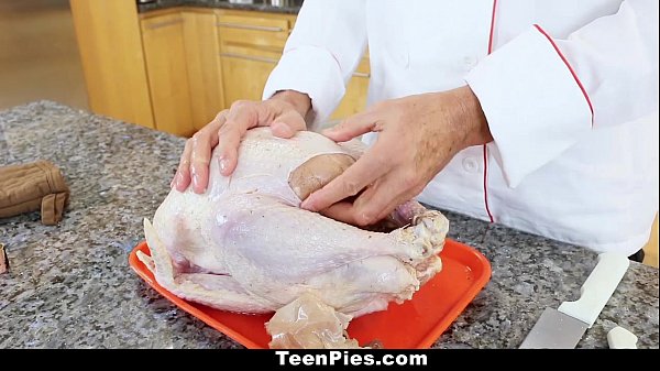 TeenPies - Tiny Teen (Zaya Cassidy) Creampied by Chef on Thanskgiving