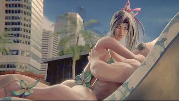 Summer psylocke rinding a Big cock