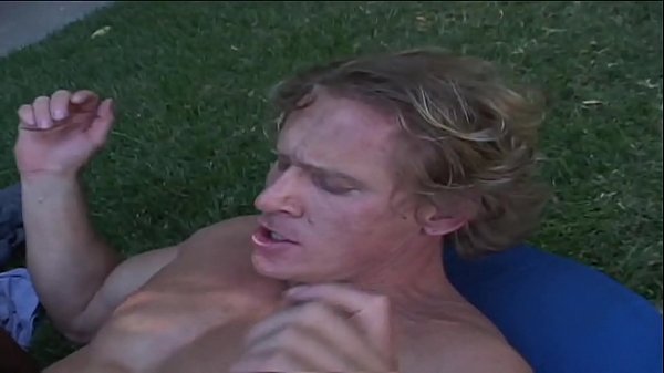 Fit hunk fucks both of busty blonde's holes then creams her face