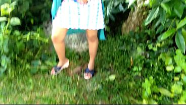 A lovely stepmom and stepson lose control while having sex outdoors in the woods
