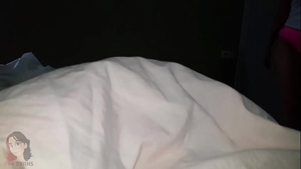My stepsister got under the covers with me and gave me a sloppy blowjob