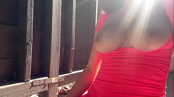 Italian Solo big Tits Artemisia Love Hot solo bouncing outside