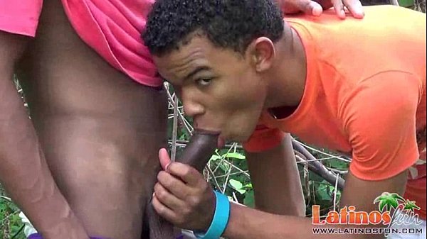 Download Video - Two handsome Latinos tasting meat in the forest