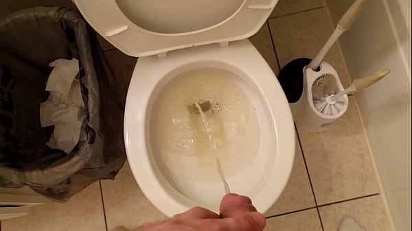 Desperate long pee after holding it