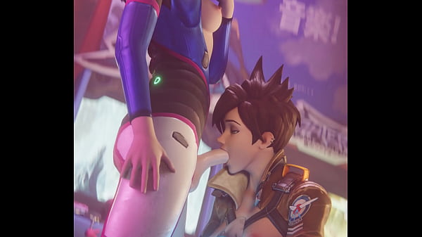 Overwatch Futa Dva Getting Head From Tracer
