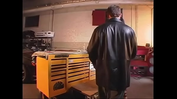 Sexy brunette in leather black lingerie with a beautiful ass passionately gives herself to an excited stallion in all positions and substitutes her pussy under the stud's elastic tongue
