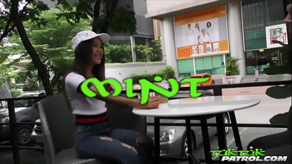 Brace-faced cute Thai babe filmed with her first ever white cock