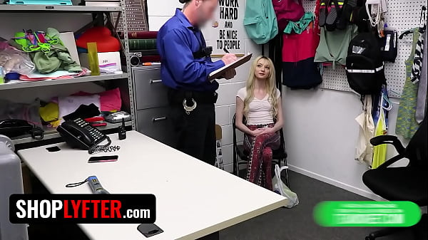 Pretty Blonde Suspect Cecelia Taylor Detained For Strip Search In The Backroom - Shoplyfter