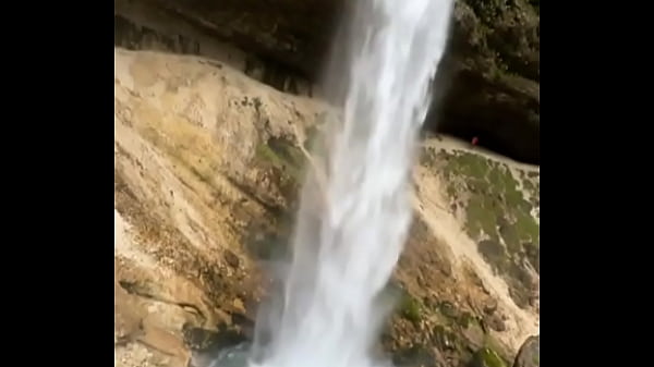 Look at this powerful waterfall! ??Have you ever stood in front of a waterfall?#PowerfulWaterfall #NatureBeauty #W...