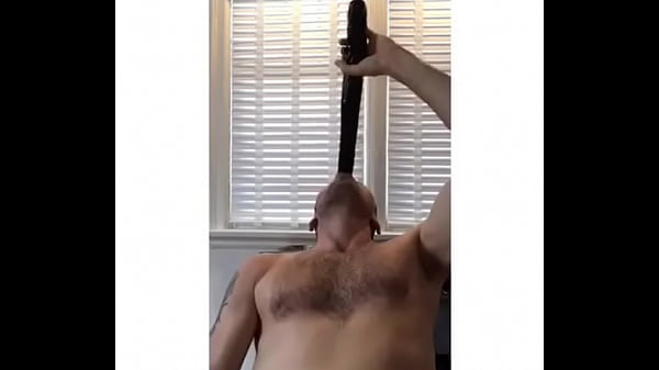 20” dildo facefuck