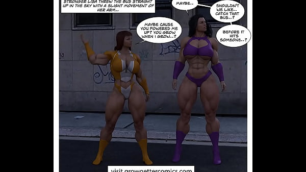Female Muscle Growth comicFMG comicSuperhero transformation