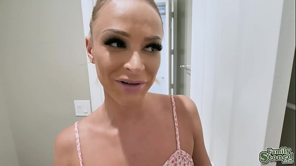 Stepmom and stepdad together in their room fucking their stepdaughter