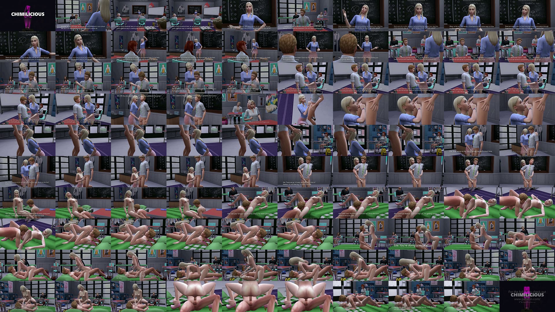 Small Dick Teen Fucks His Hot Sexy Teacher In Front His Classmates - sims 4 - 3D Hentai 预览图