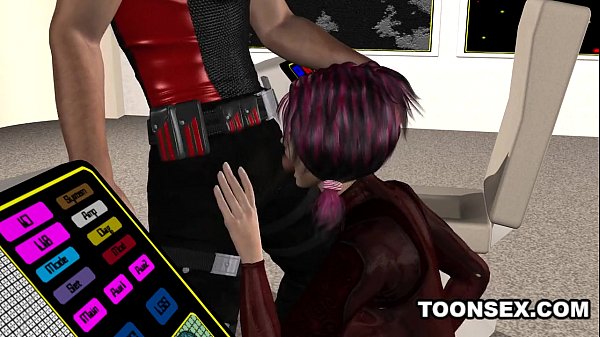 3D cartoon emo babe sucks cock and gets fucked
