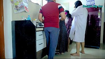 Two couples have hot sex foursome in the kitchen.