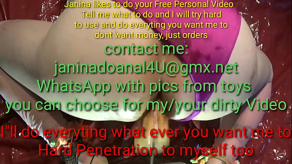 Janina Anal Dildo machine asshole Penetration H...