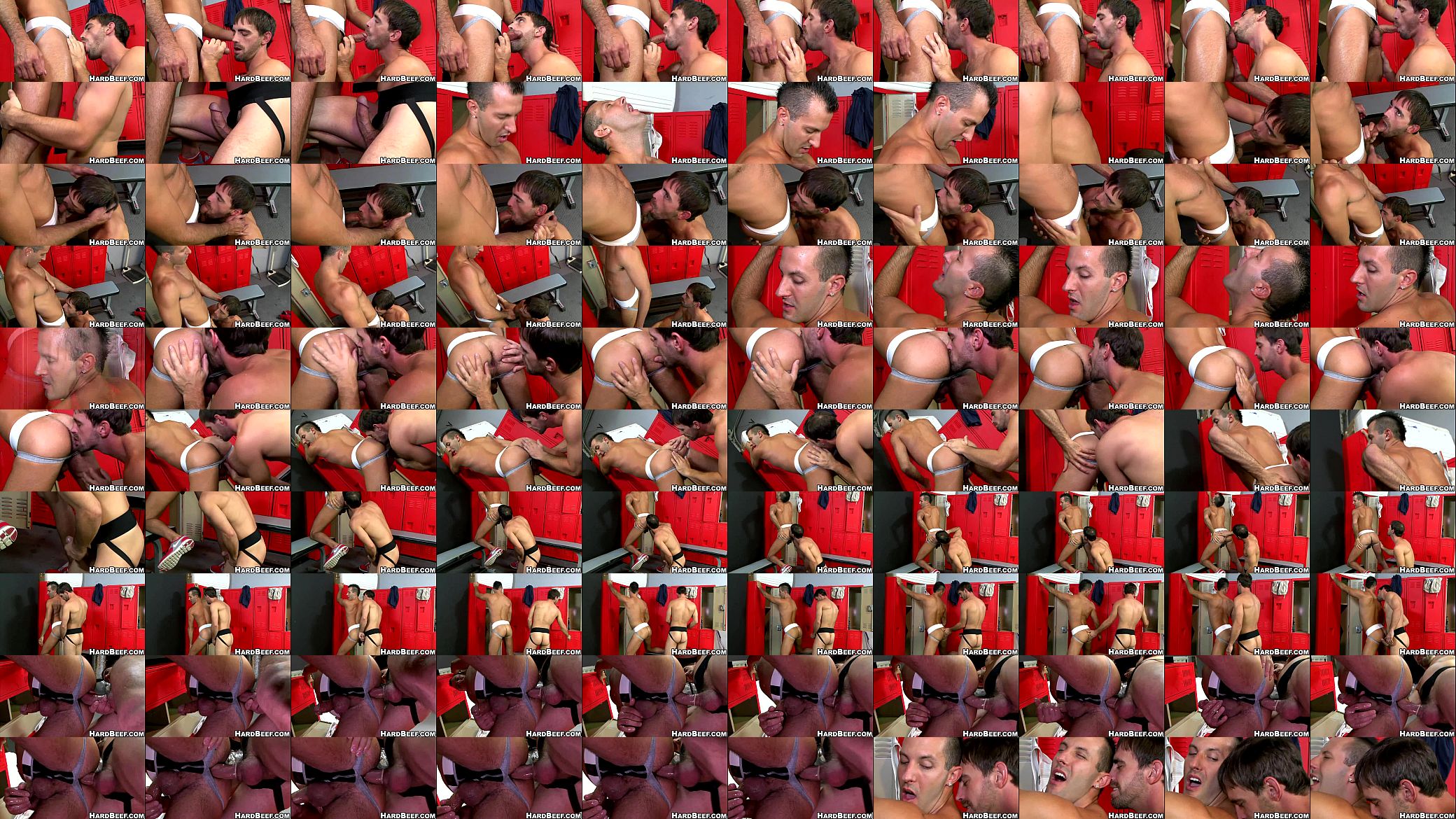 A pair of jock studs are fucking in the locker room 预览图
