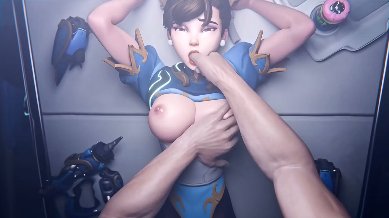 Overwatch Juno with chun-li cosplay gets creampied