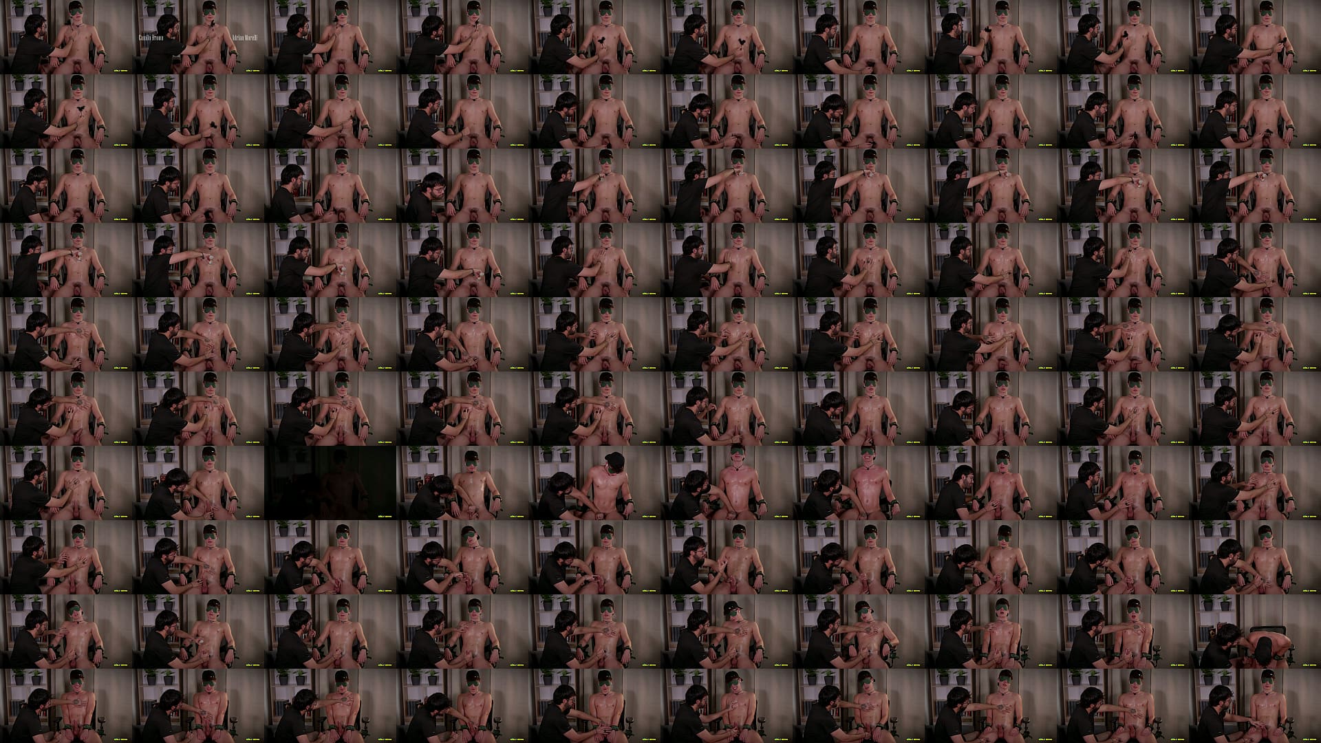 ASMR Sexy twink musculoso Adrian Morelli experimentando Edging y Cum Control por primera vez por caliente pap&aacute; Camilo Brown 预览图