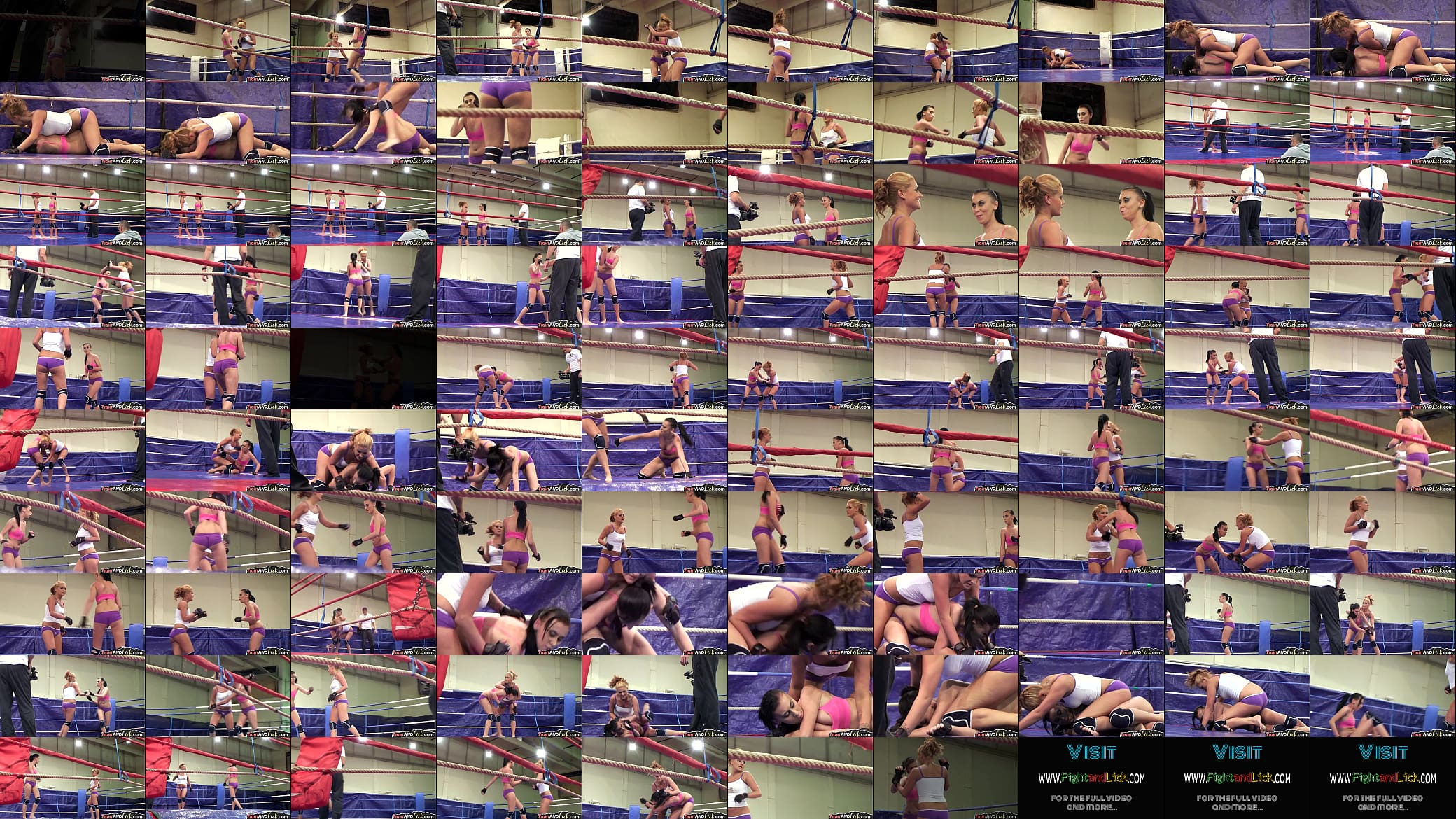 Wrestling lesbian babes size each other up 预览图
