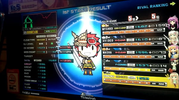 beatmaniaIIDX21SPADA singleplay 7th dan failed