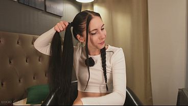 She'll show you how she does two braids