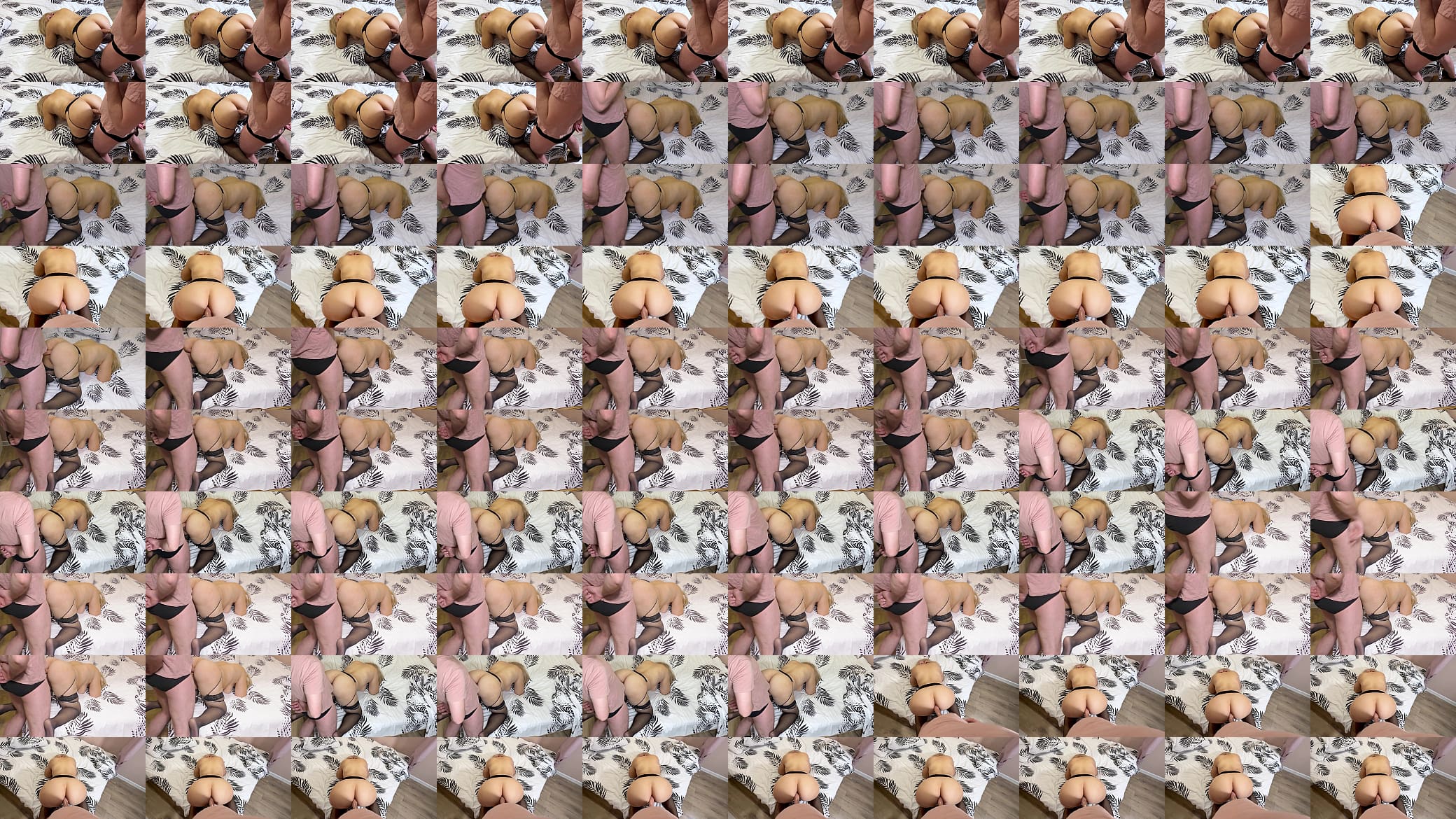 The cock gently enters the stepmom&#039;s round ass when the stepson fucks her in anal 预览图