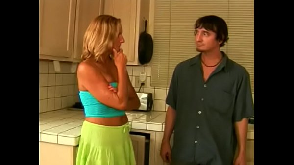 Naughty blonde mature lady is able to afford herself to invite young guy to train her her French skills  every once and a while