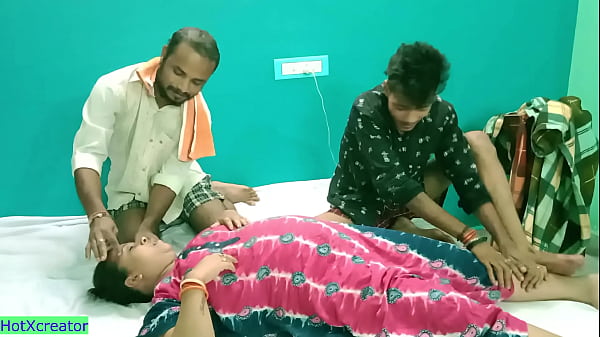 Hot Milf Aunty shared! Hindi latest threesome sex