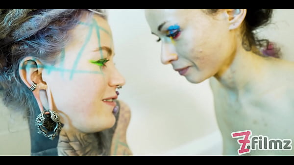 Women's Day - AnnuskatZz and Stacy Bloom take a bathtub with toys and blooming wet monster buttroses together.
