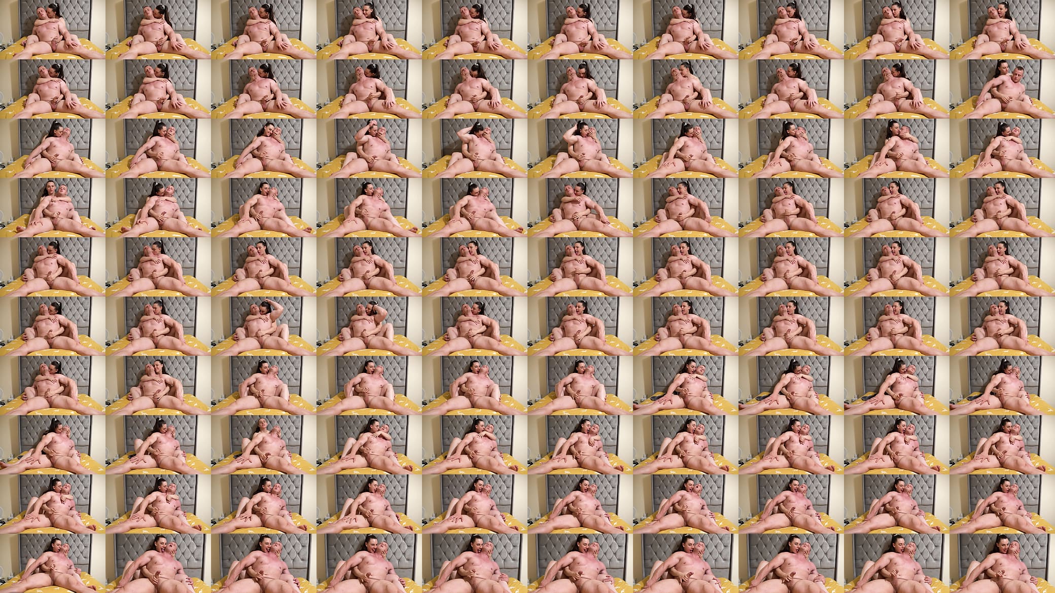 Sensual Femdom Reach Around Handjob Neck Licking and Kissing Cumshot 预览图