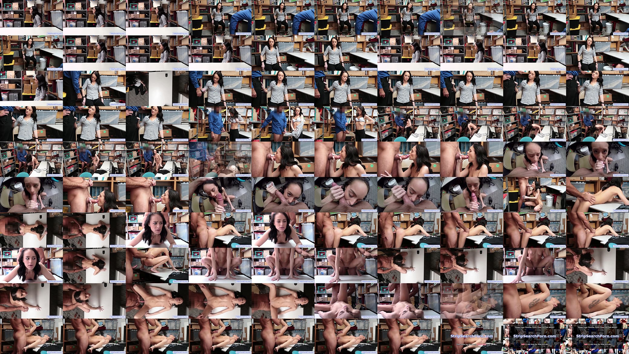StripSearchPorn.com - Petite teen thief seducing store officer 预览图