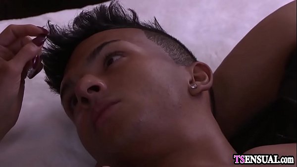 Download Video - Ebony guy wants a dirty massage from latina shemale