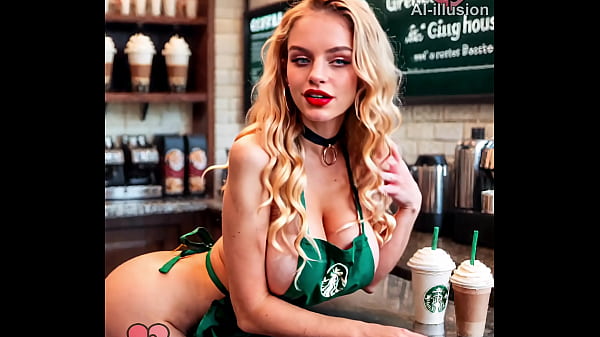 A Sexy waitress in a café 2 (AI-generated) (No live-action) (NSFW)