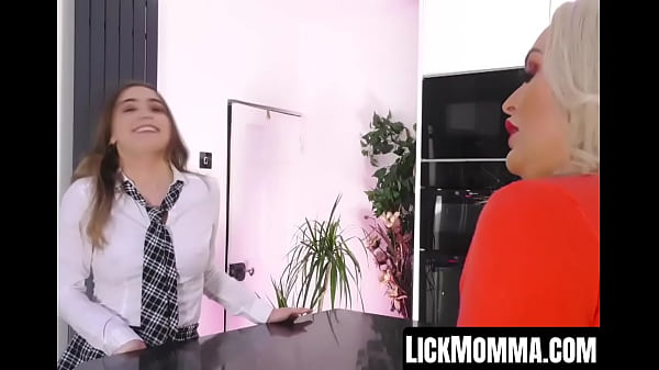 Petite stepdaughter Lola Rae DILDO FUCKS her stepmom Louise Lee