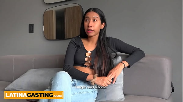 Sexy busty latin teen plays hard to get before getting on her knees POV