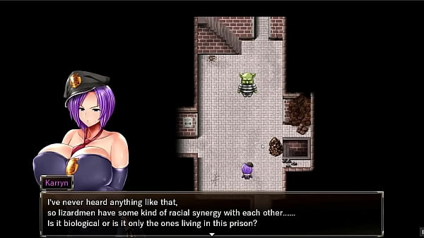 Karryn's Prison [PornPlay Hentai game] Ep.14 powerful anal female orgasm while fingering herself