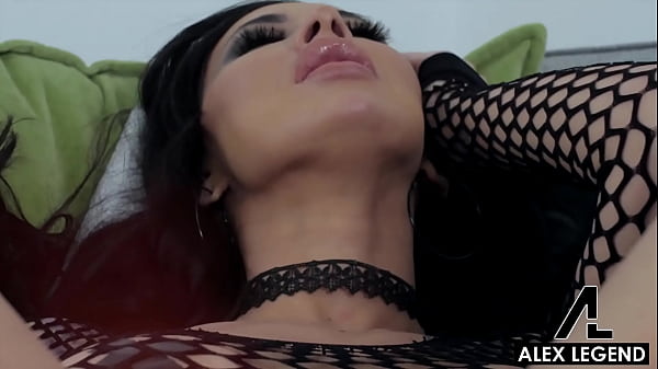 Hairy Pussy Brunette Lily Lane Gets Her Boobs Covered In Alex Cum!