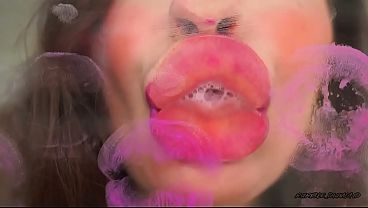 Bankrupt by Kisses Greedy purple wet kiss CUSTOM