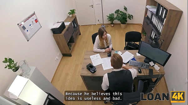 LOAN4K. She got her loan after a proper blowjob and fucking on the office table