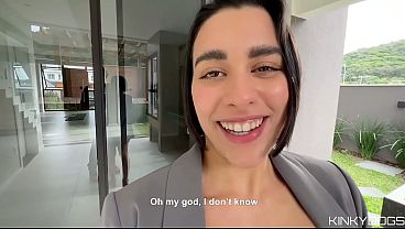 Beautiful big ass real estate agent shows her skills to close a deal!