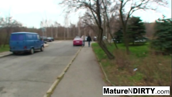 Busty brunette granny fucks on the floor