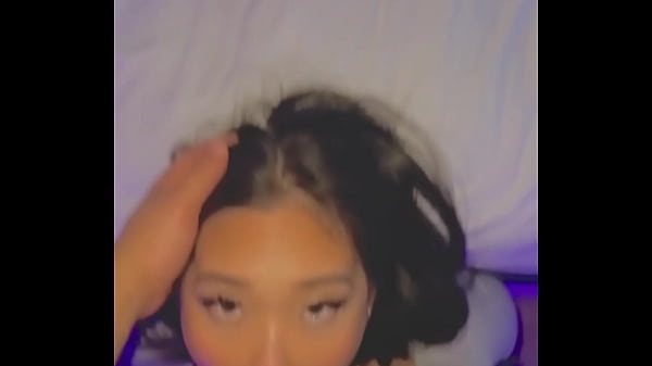 Back room crazy hot sloppy blowjob and fucking slutty asian POV MISSIONARY