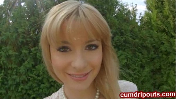 Blonde Charlyse Bella naked outdoors