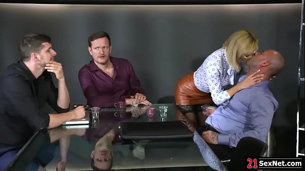 Big tits secretary dp fucked by boss during office meeting