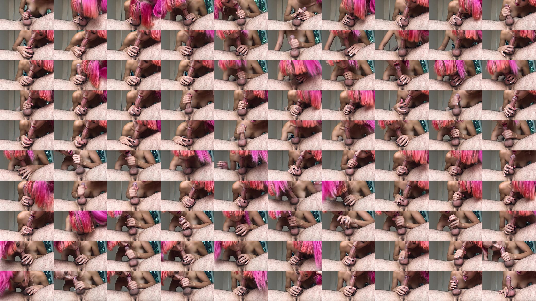 Pink-haired Teen Deep Blowjob and Cumshot in 69 pose 预览图