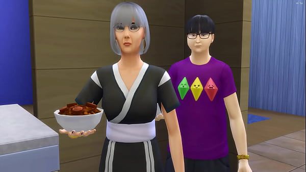Asian step Mom Helping Sick Fat Son To Have Sex For The First Time In His Life In This Way To Make Him Happier