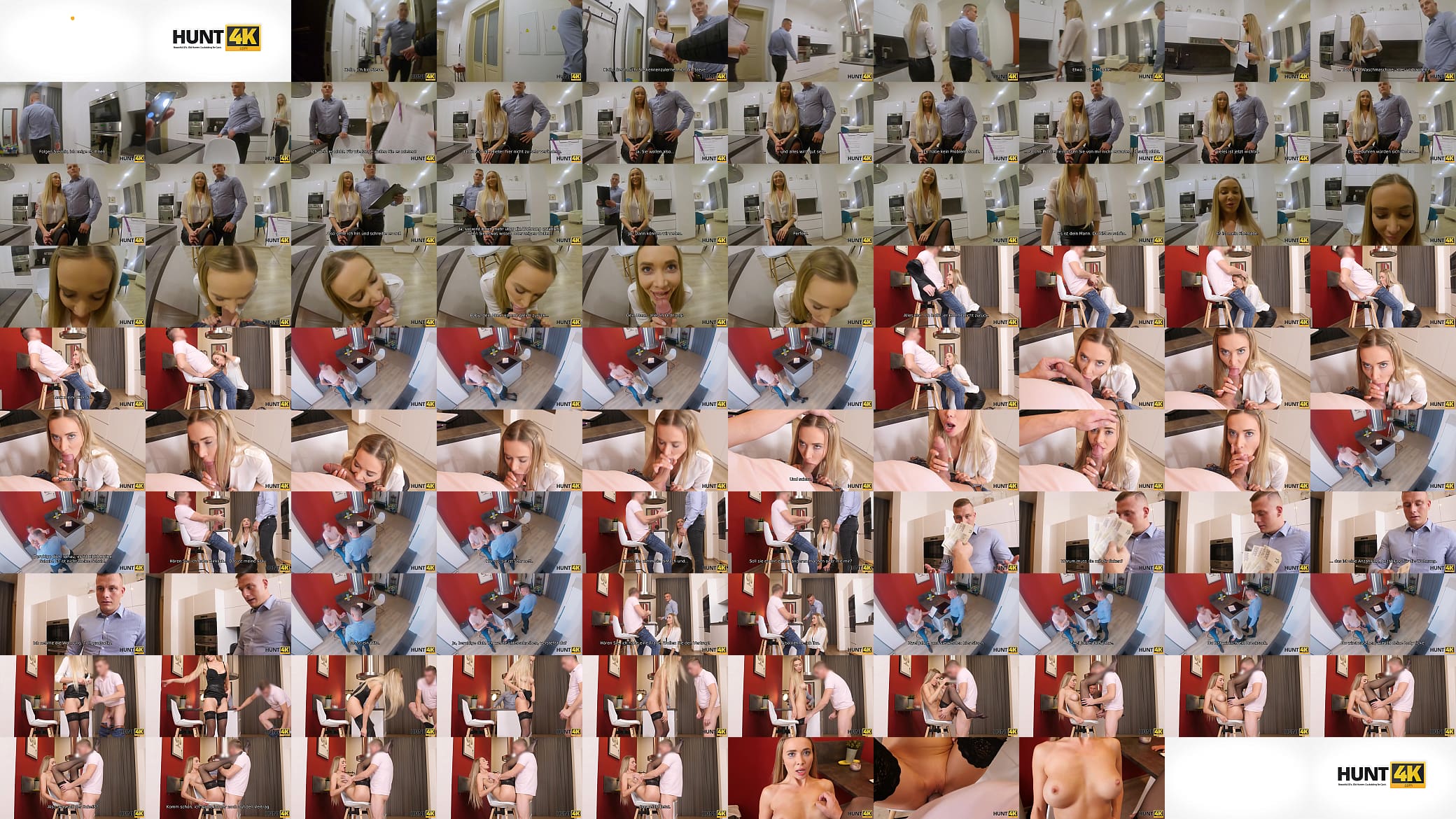 HUNT4K. Babe im strengen Anzug und in sexy Dessous zeigt ihre sexuellen F&auml;higkeiten 预览图