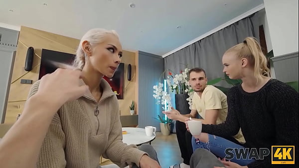 SWAP4K. Kinky couple fucked a young girl after feet massage, cuckold boyfriend was watching