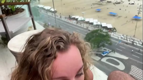 Creampie ANAL on the balcony in Rio De Janeiro